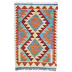 90 x 60 cm Hand-Woven Afghan Kilim