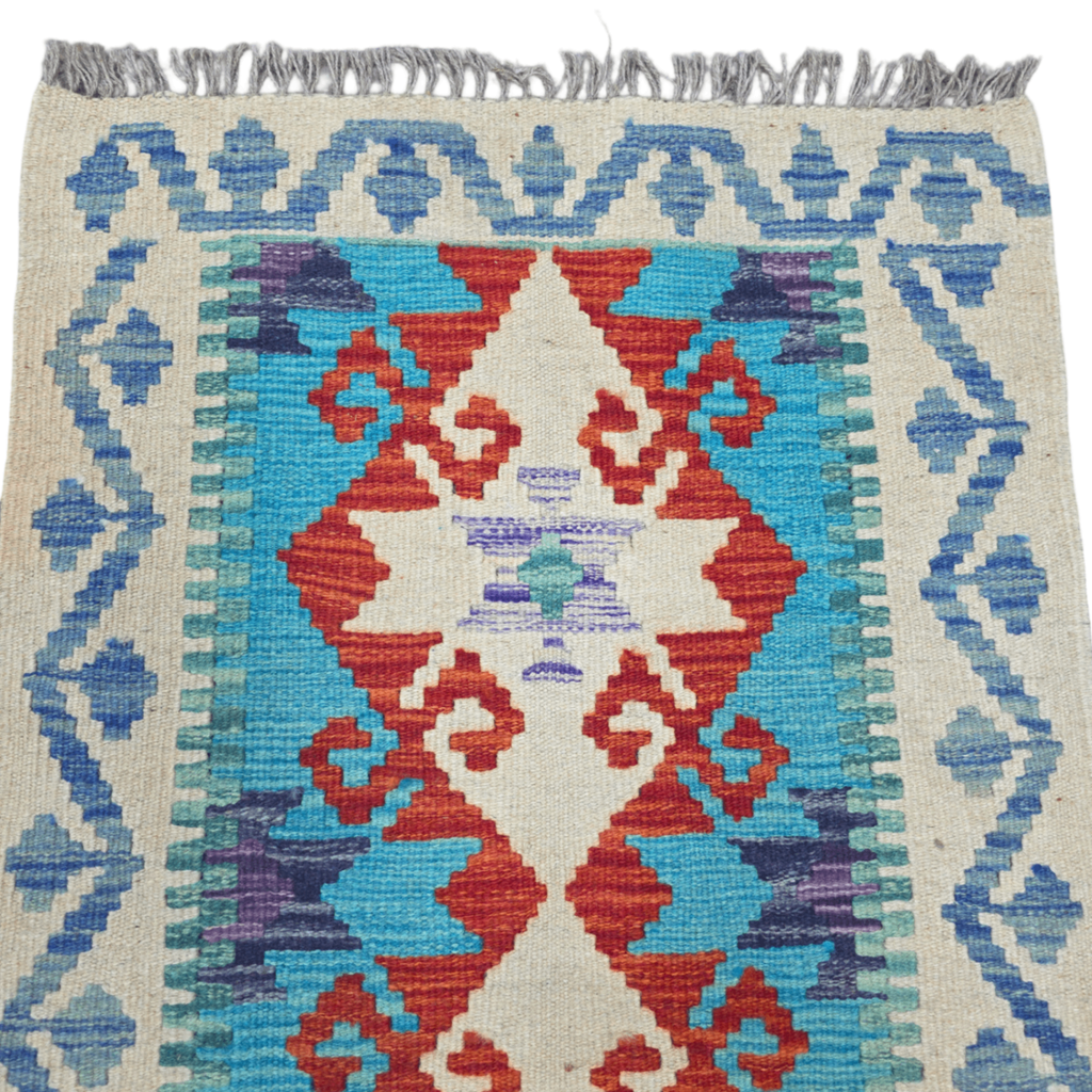 90 x 60 cm Hand-Woven Afghan Kilim