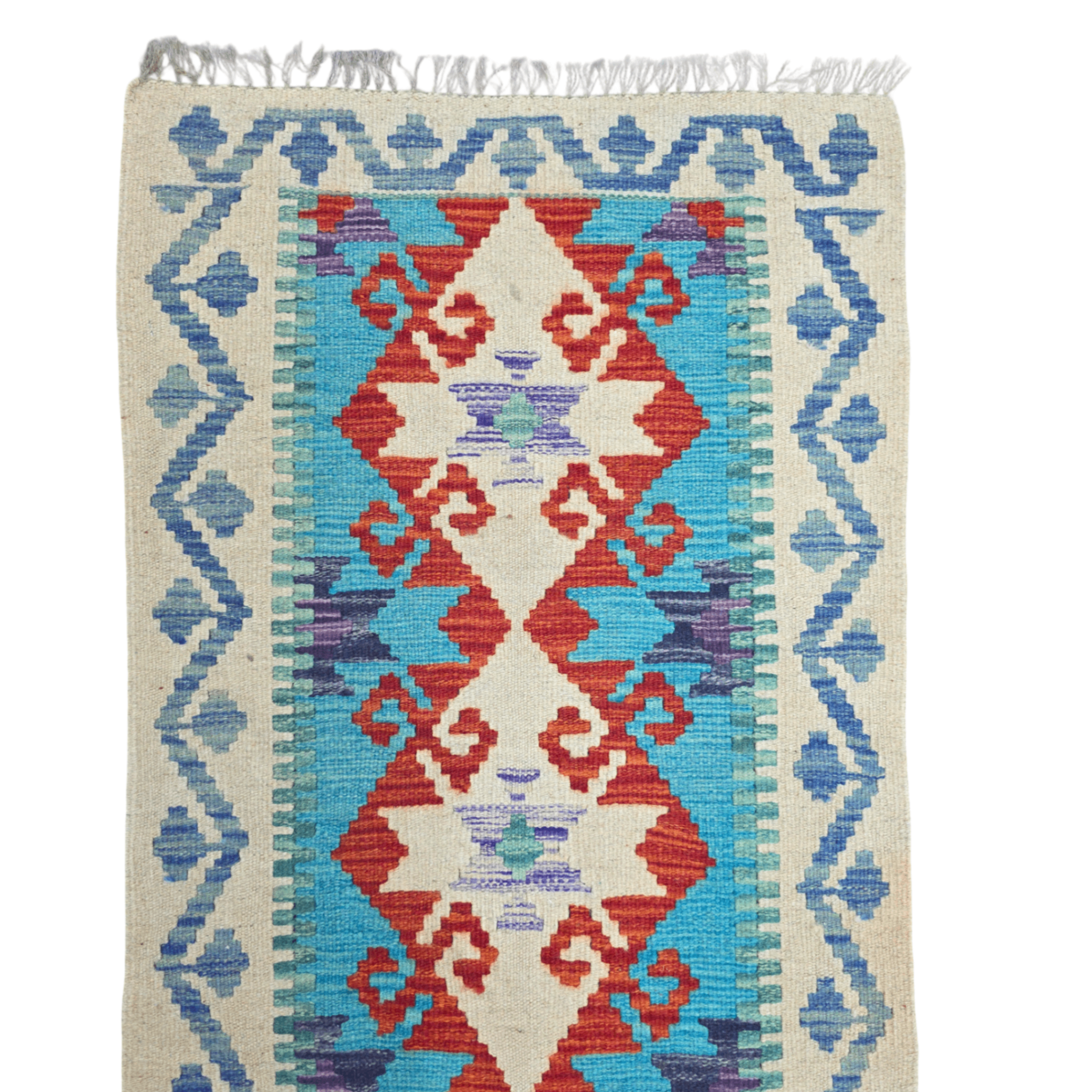 90 x 60 cm Hand-Woven Afghan Kilim