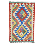 90 x 60 cm Hand-Woven Afghan Kilim