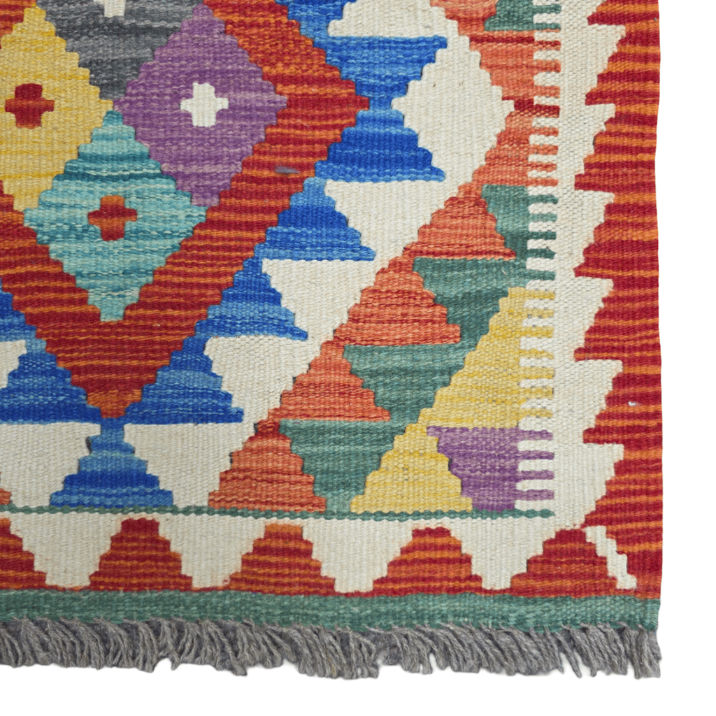 90 x 60 cm Hand-Woven Afghan Kilim