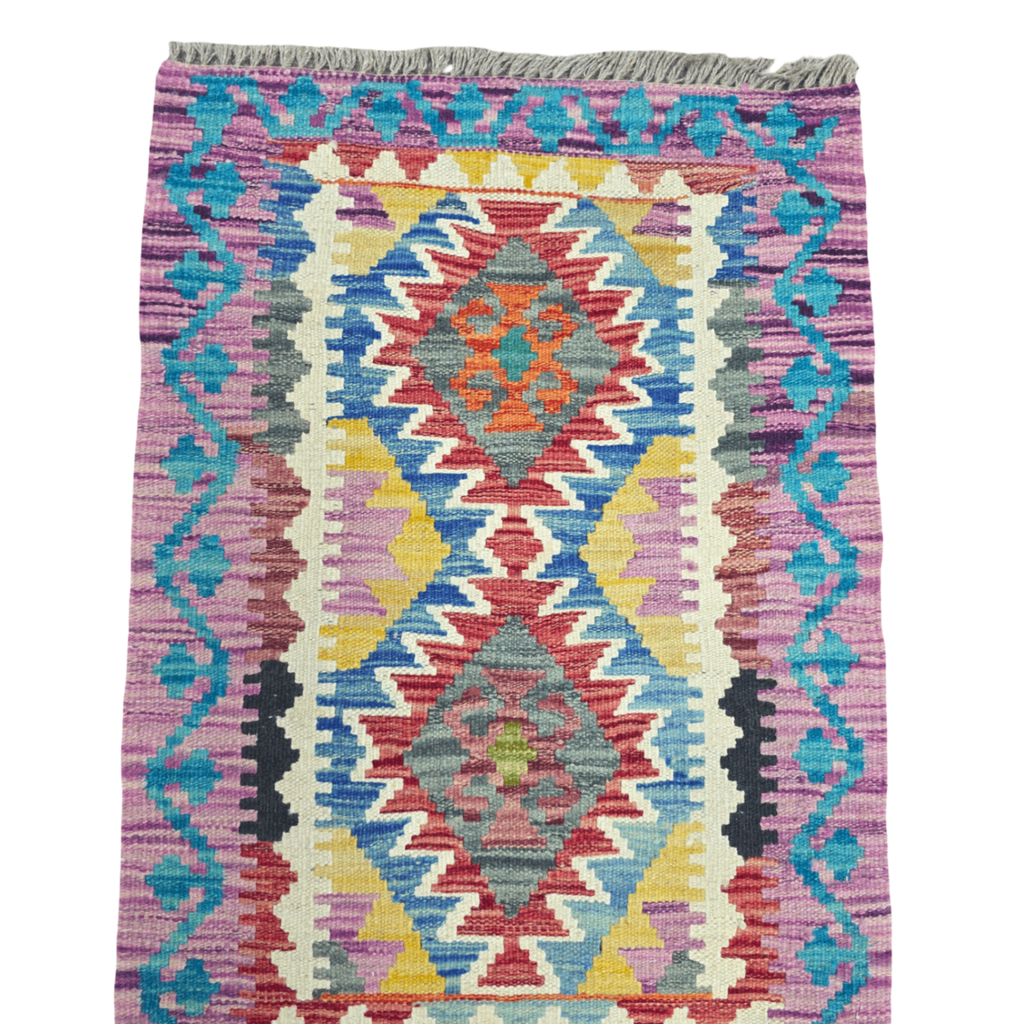 90 x 60 cm Hand-Woven Afghan Kilim