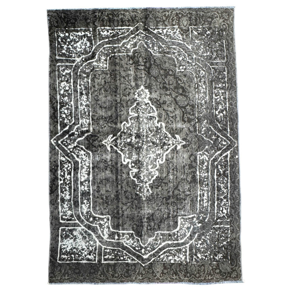 269 x 182 cm Hand-Knotted Ultra Vintage Persian Wool Rug