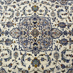 300 x 207 cm Hand-Knotted Persian Kashan Cream Rug