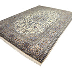 300 x 207 cm Hand-Knotted Persian Kashan Cream Rug