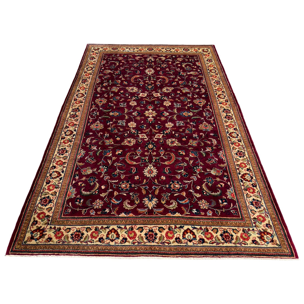 290 x 200 cm Hand-Knotted Persian Sarough All-Over Floral Rug