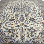 300 x 207 cm Hand-Knotted Persian Kashan Cream Rug