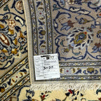 300 x 207 cm Hand-Knotted Persian Kashan Cream Rug