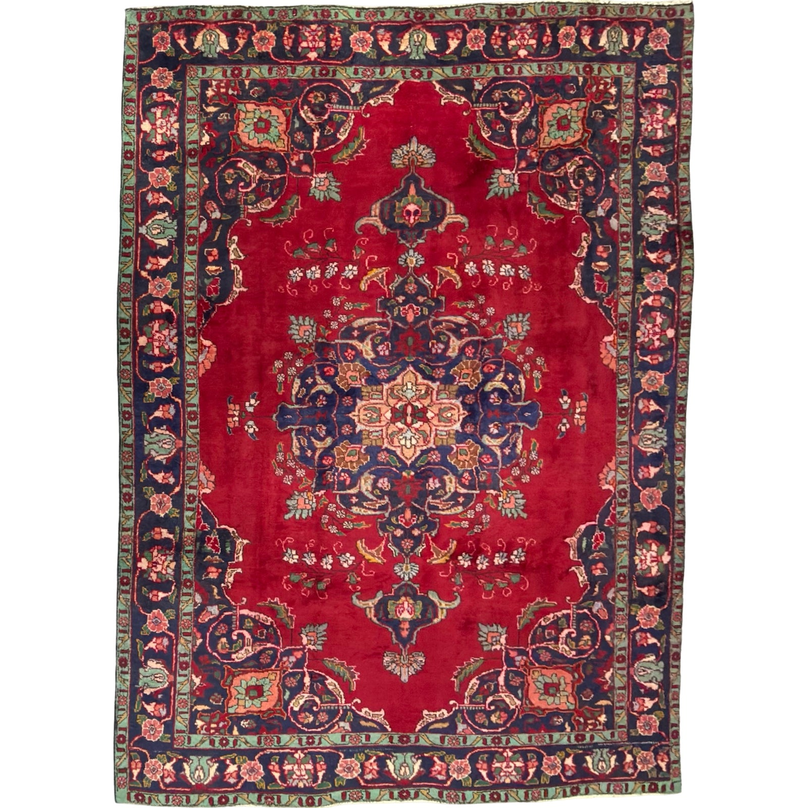 290 x 200 cm Hand-Knotted Persian Shah Abbasi Tabriz Rug