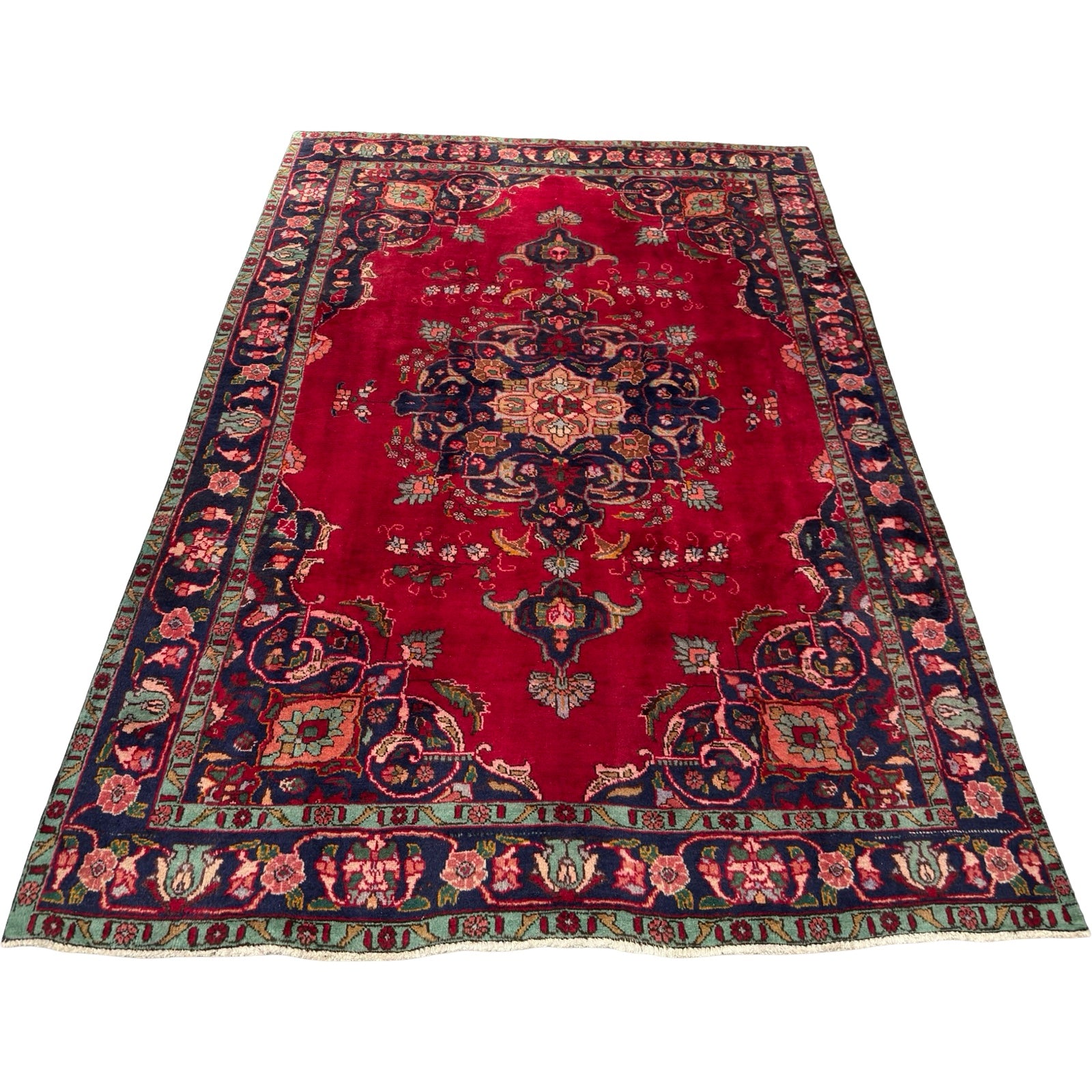 290 x 200 cm Hand-Knotted Persian Shah Abbasi Tabriz Rug