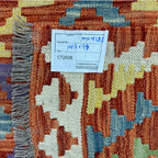 149 × 97 cm Hand-Woven Afghan Kilim Rug – Wool Flatweave