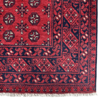 196 x 147 cm Hand-Knotted Afghan Akche Red