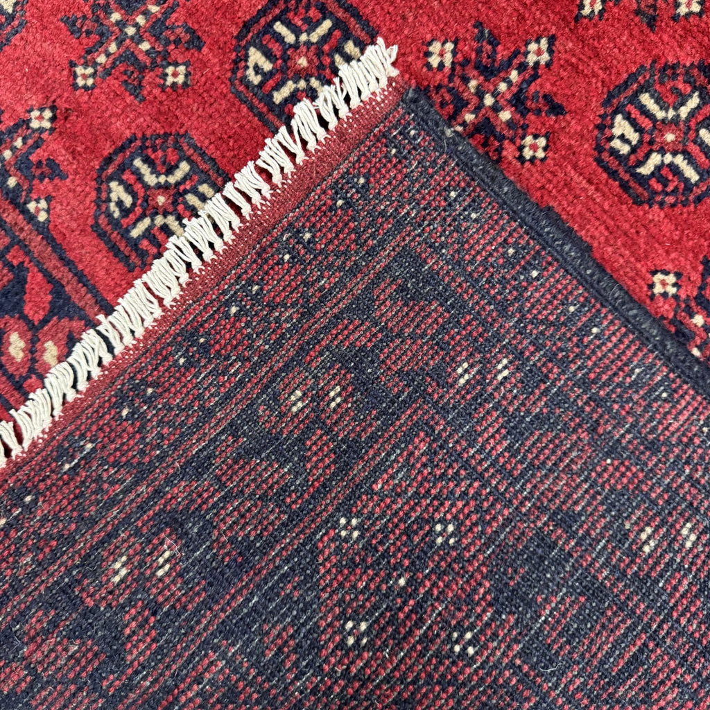 196 x 147 cm Hand-Knotted Afghan Akche Red
