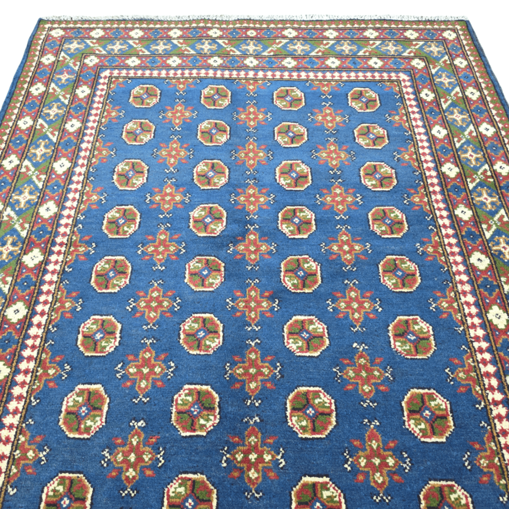 200 x 147 cm Hand-Woven Afghan Akche Rug