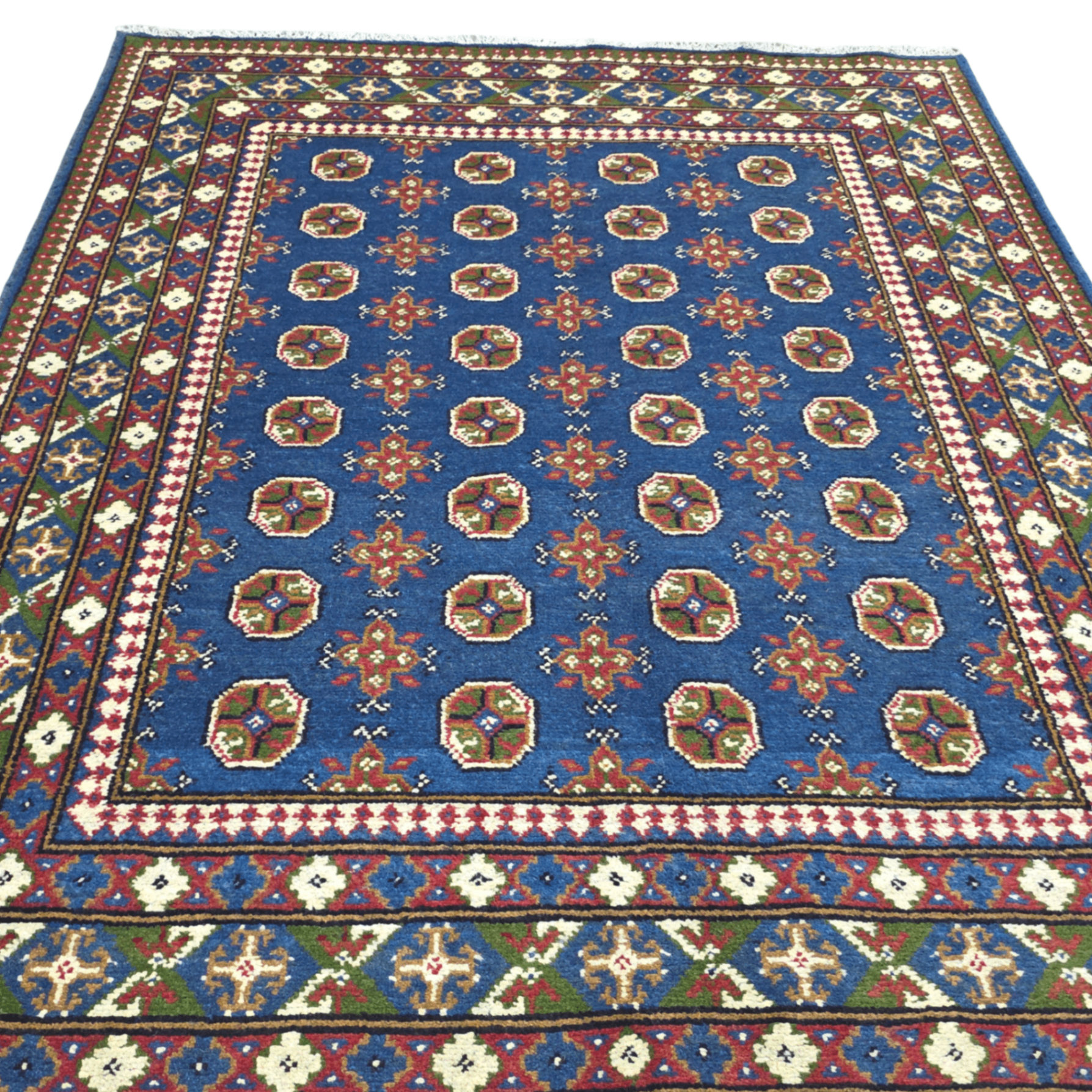 200 x 147 cm Hand-Woven Afghan Akche Rug