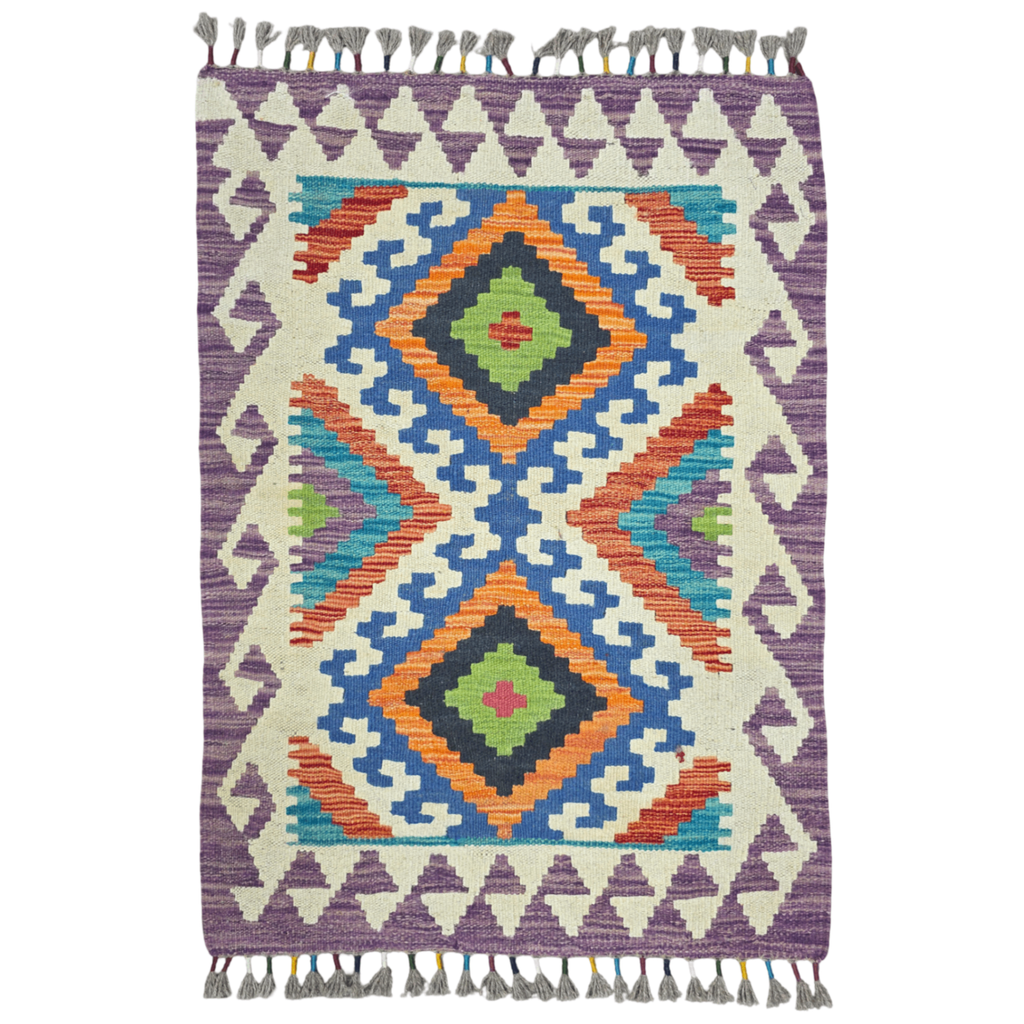 90 x 60 cm Hand-Woven Afghan Kilim