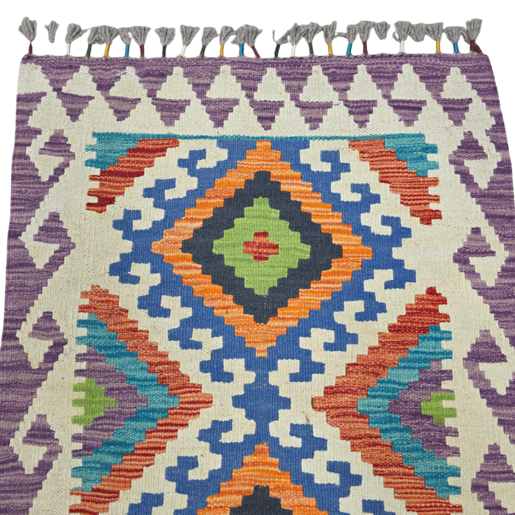 90 x 60 cm Hand-Woven Afghan Kilim