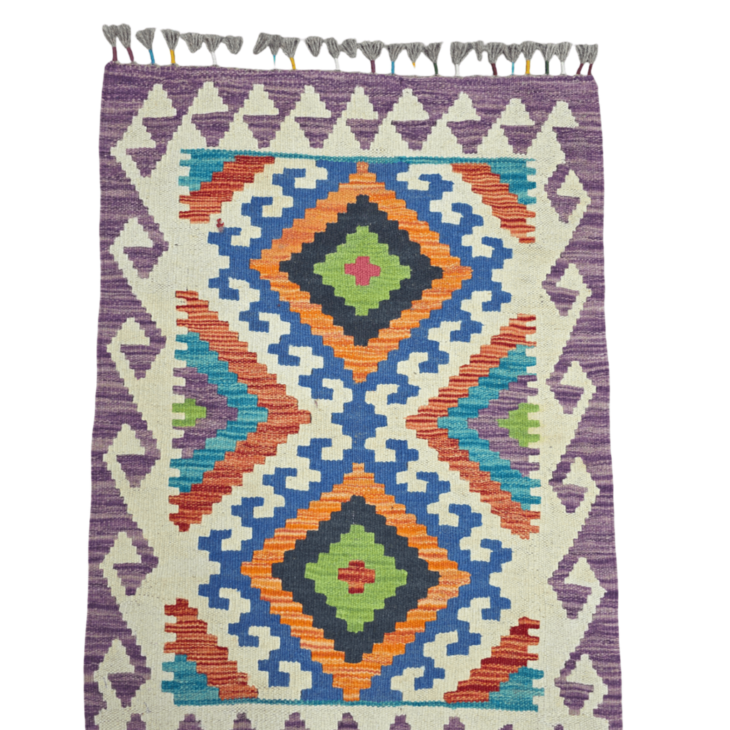 90 x 60 cm Hand-Woven Afghan Kilim
