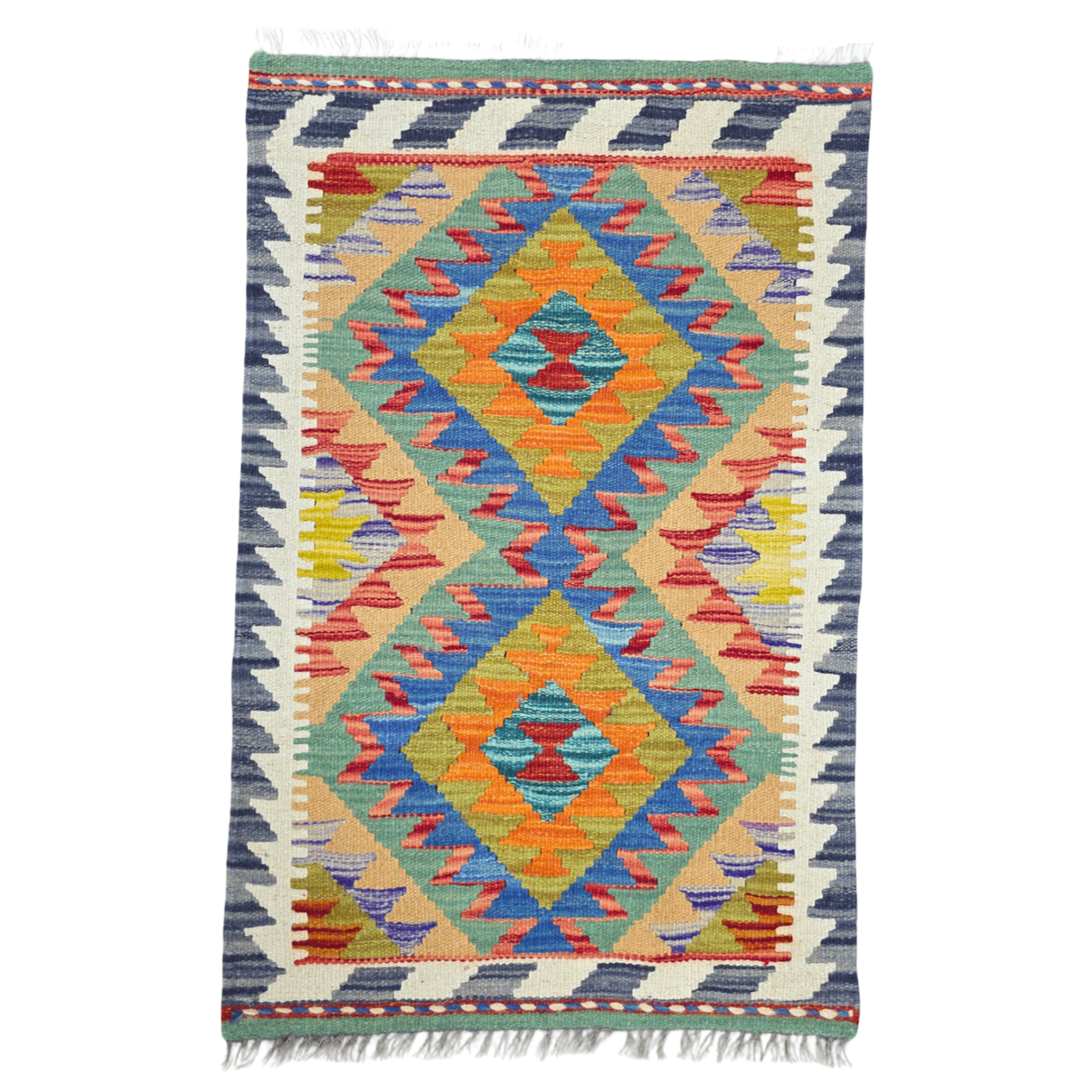 90 x 60 cm Hand-Woven Afghan Kilim