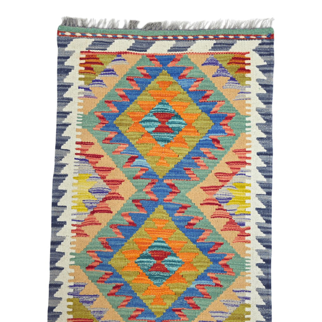 90 x 60 cm Hand-Woven Afghan Kilim