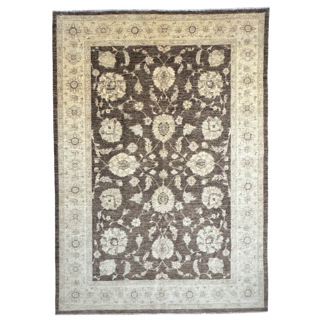 275 x 181 cm Hand-Knotted Afghan Soft Tone Chobi Rug