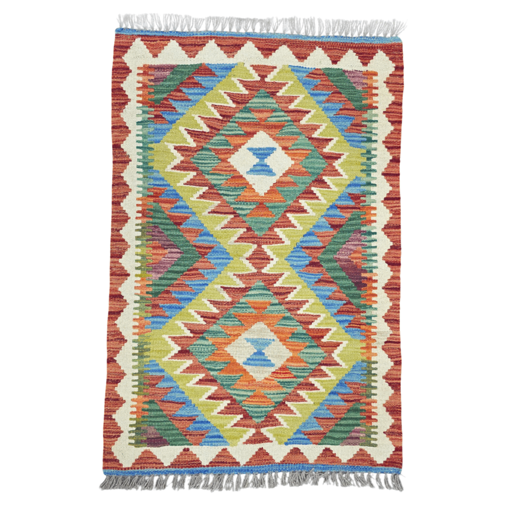90 x 60 cm Hand-Woven Afghan Kilim