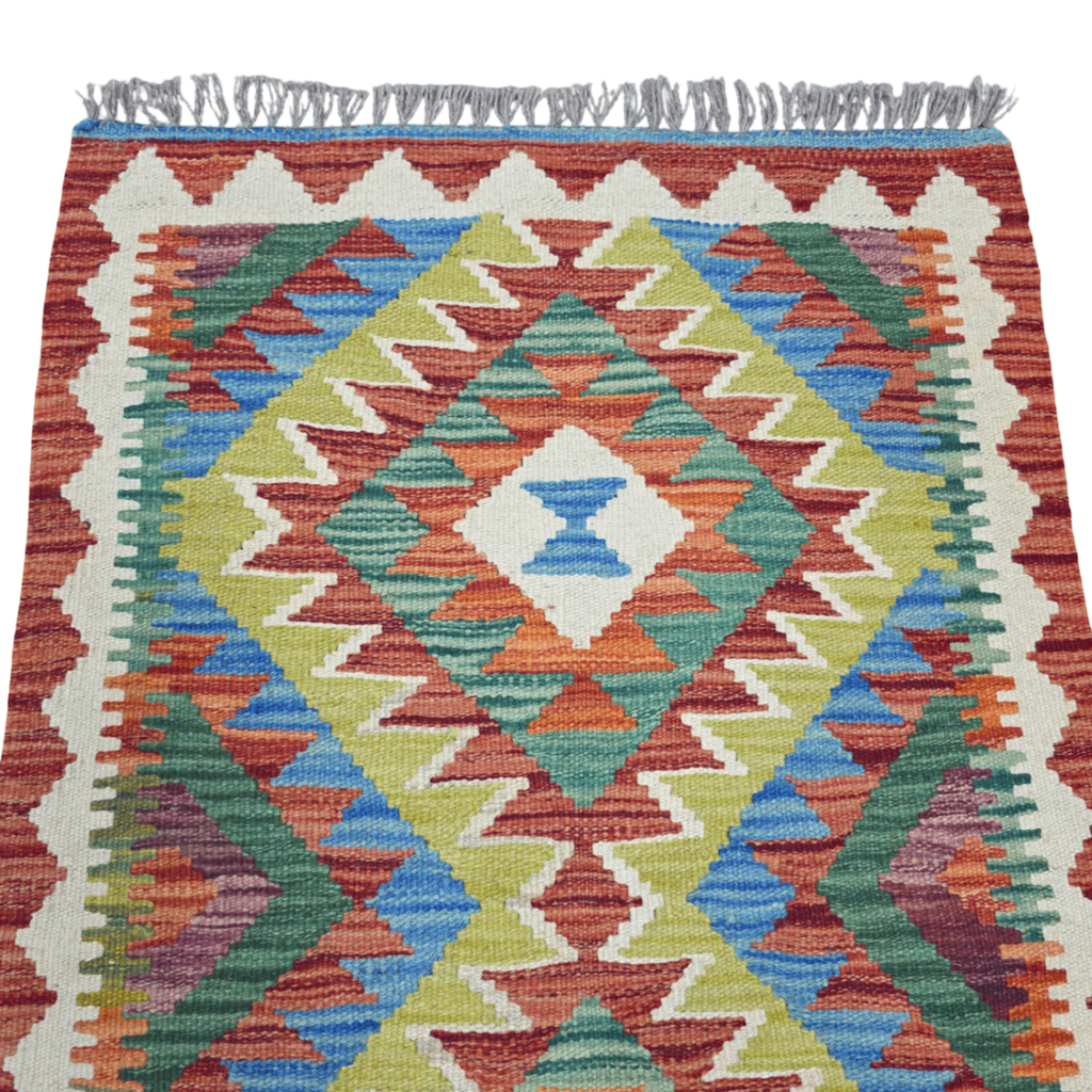 90 x 60 cm Hand-Woven Afghan Kilim