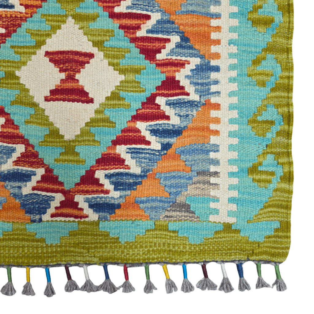 90 x 60 cm Hand-Woven Afghan Kilim