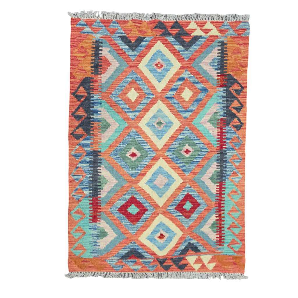 118 x 82 cm Hand Woven Afghan Kilim Rug