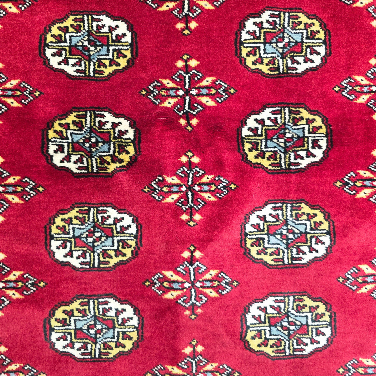 157 x 95 cm Hand Knotted Red Karachi Bokhara – Wool Rug