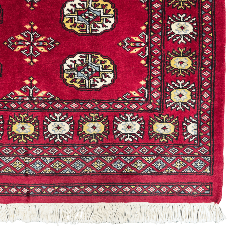 157 x 95 cm Hand Knotted Red Karachi Bokhara – Wool Rug