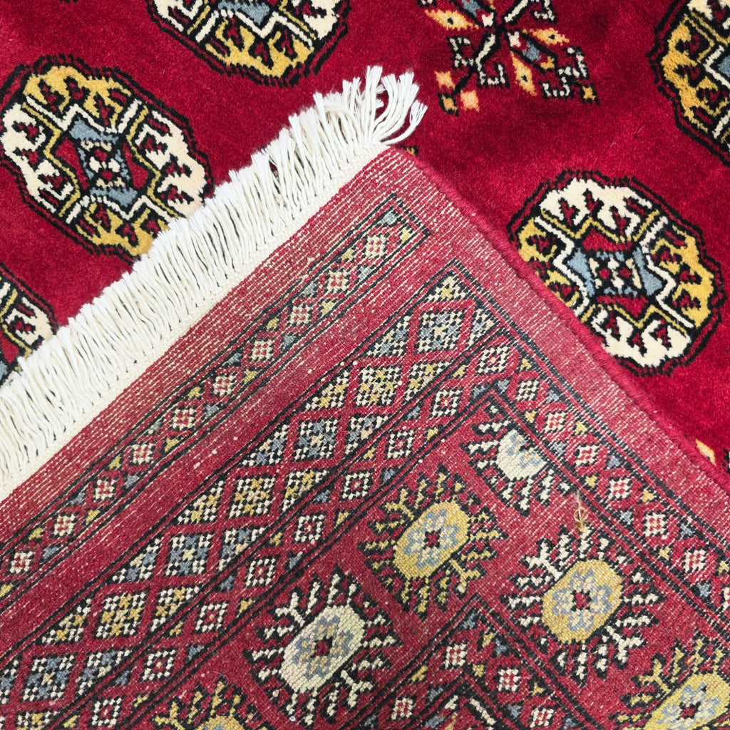157 x 95 cm Hand Knotted Red Karachi Bokhara – Wool Rug