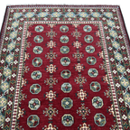 180 x 126 cm Hand-Knotted Afghan Akche Rug, Colorful