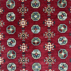 180 x 126 cm Hand-Knotted Afghan Akche Rug, Colorful