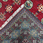 180 x 126 cm Hand-Knotted Afghan Akche Rug, Colorful