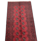 186 x 99 cm Hand-Knotted Afghan Bokhara Akche Rug