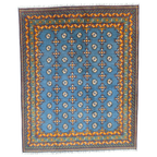 193 x 155 cm Hand-Woven Afghan Akche Rug