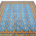 193 x 155 cm Hand-Woven Afghan Akche Rug