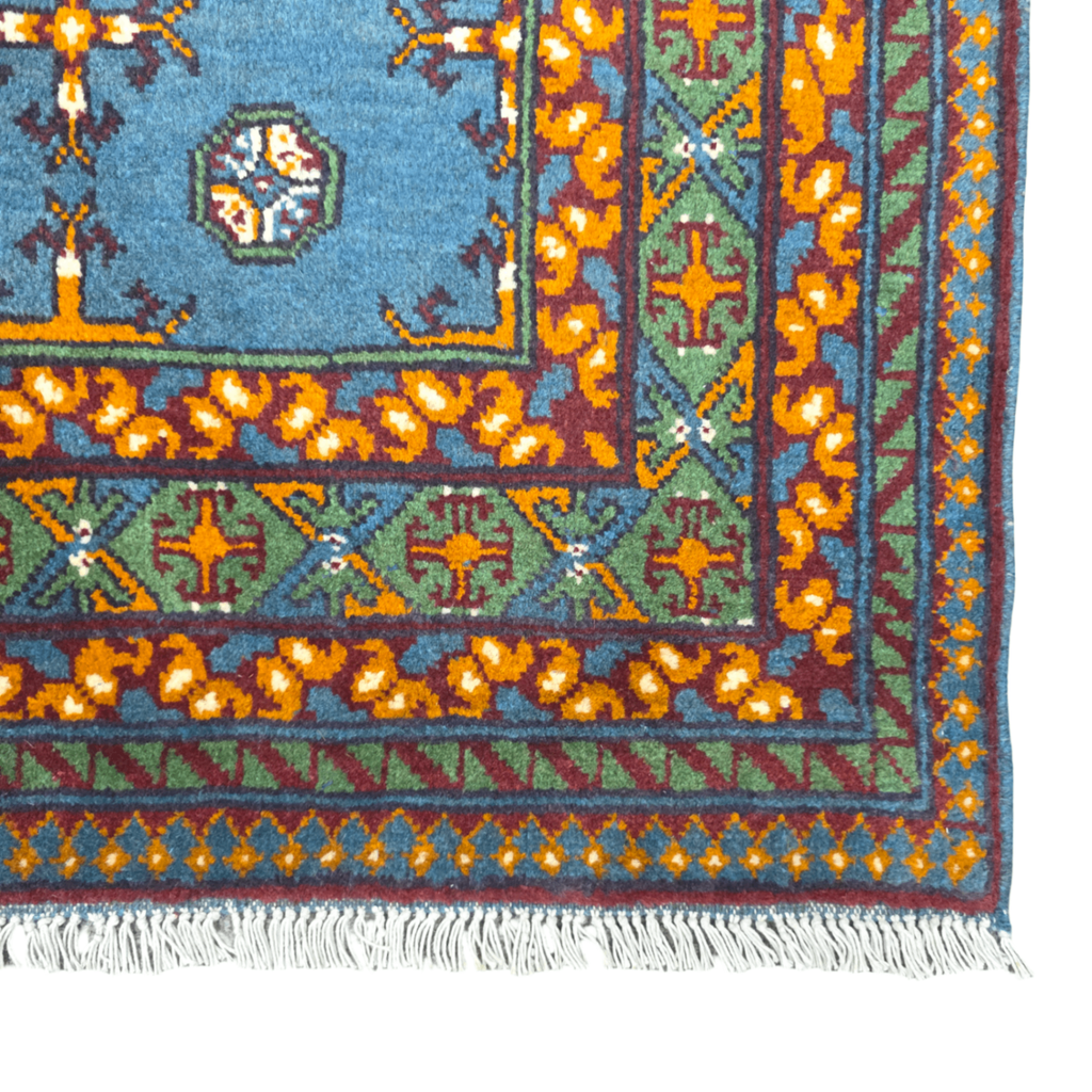 193 x 155 cm Hand-Woven Afghan Akche Rug