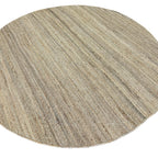 160 x 160 cm Handwoven Round Jute Rug – Natural