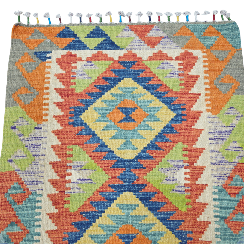 90 x 60 cm Hand-Woven Afghan Kilim