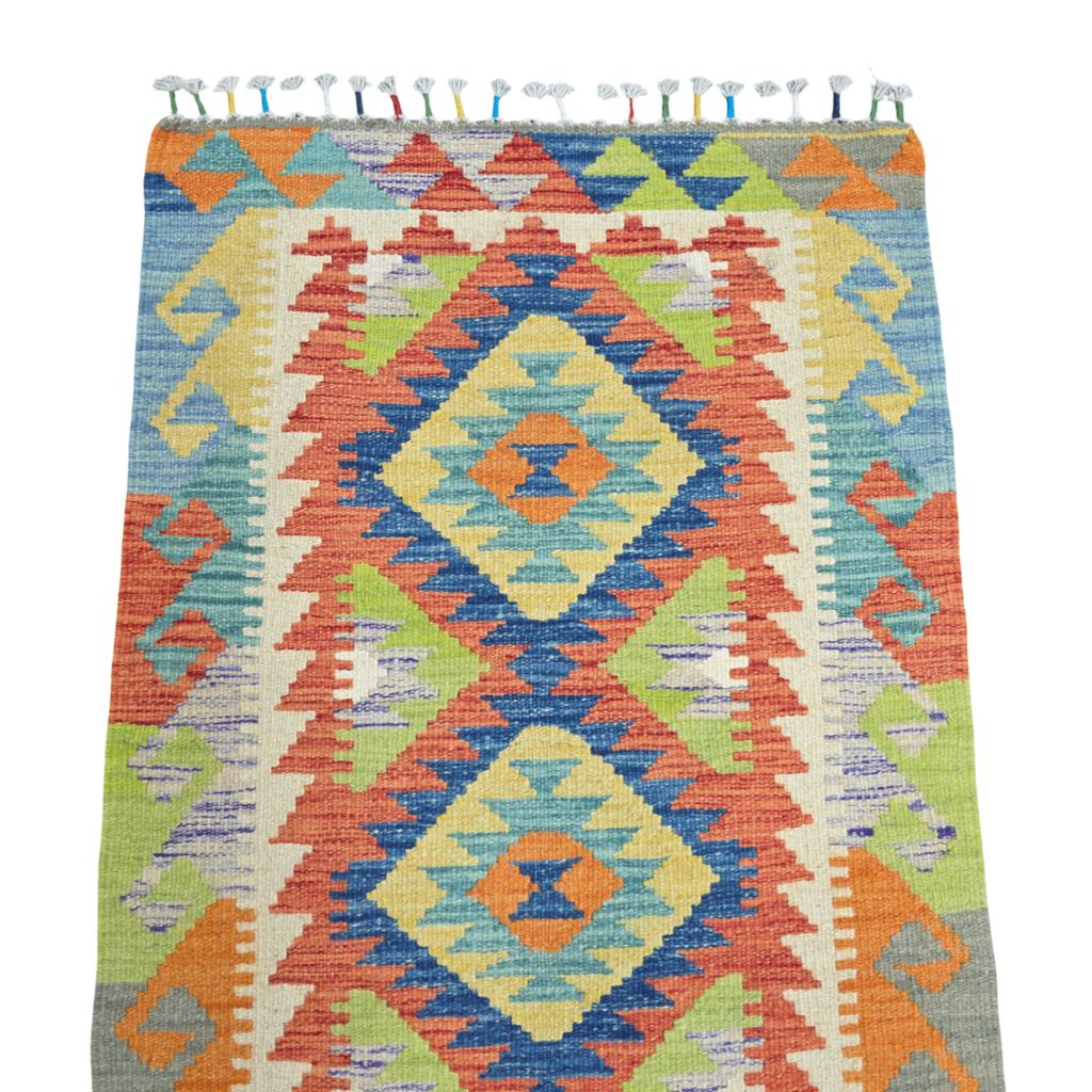 90 x 60 cm Hand-Woven Afghan Kilim