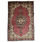 280 x 185 cm Hand-Knotted Persian Tabriz Wool Rug