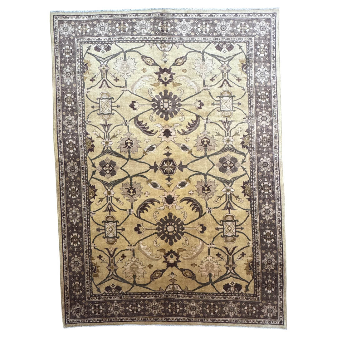 280 x 191 cm Hand-Knotted Soft Tone Afghan Chobi Wool Rug