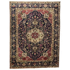 280 x 200 cm Hand-Knotted Persian Floral Kashan Wool Rug