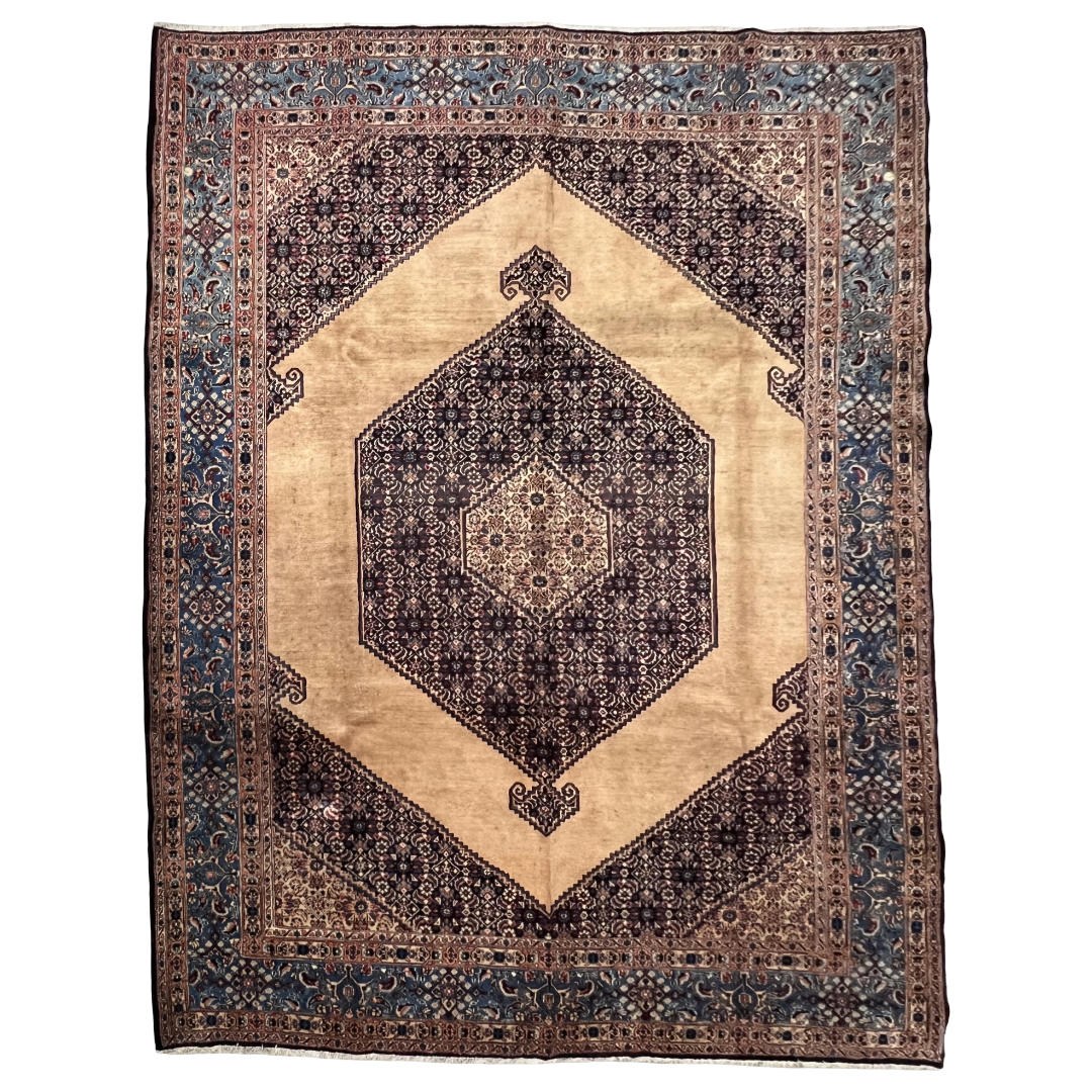 280 x 210 cm Hand-Knotted Authentic Persian Bidjar Wool Rug