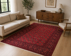 280 x 192 cm Hand-Knotted Afghan Akche Bokhara Rug