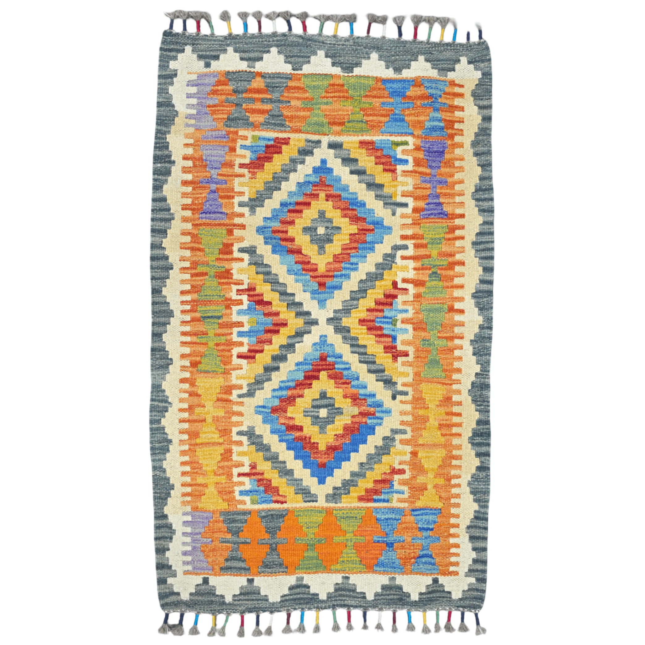 90 x 60 cm Hand-Woven Afghan Kilim