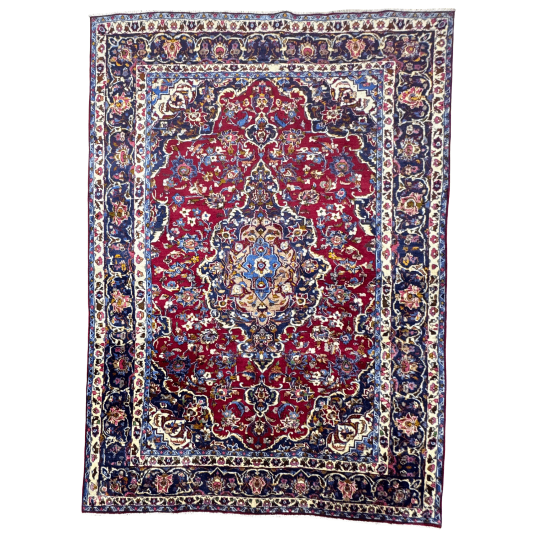 282 x 194 cm Hand-Knotted Persian Kashan Rug