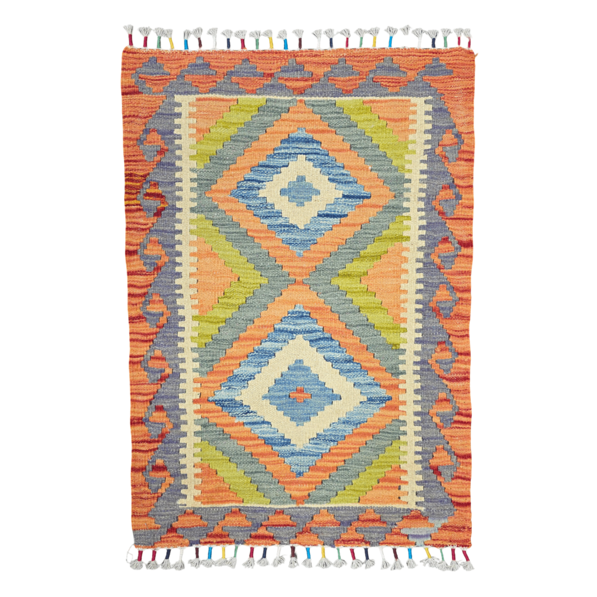90 x 60 cm Hand-Woven Afghan Kilim